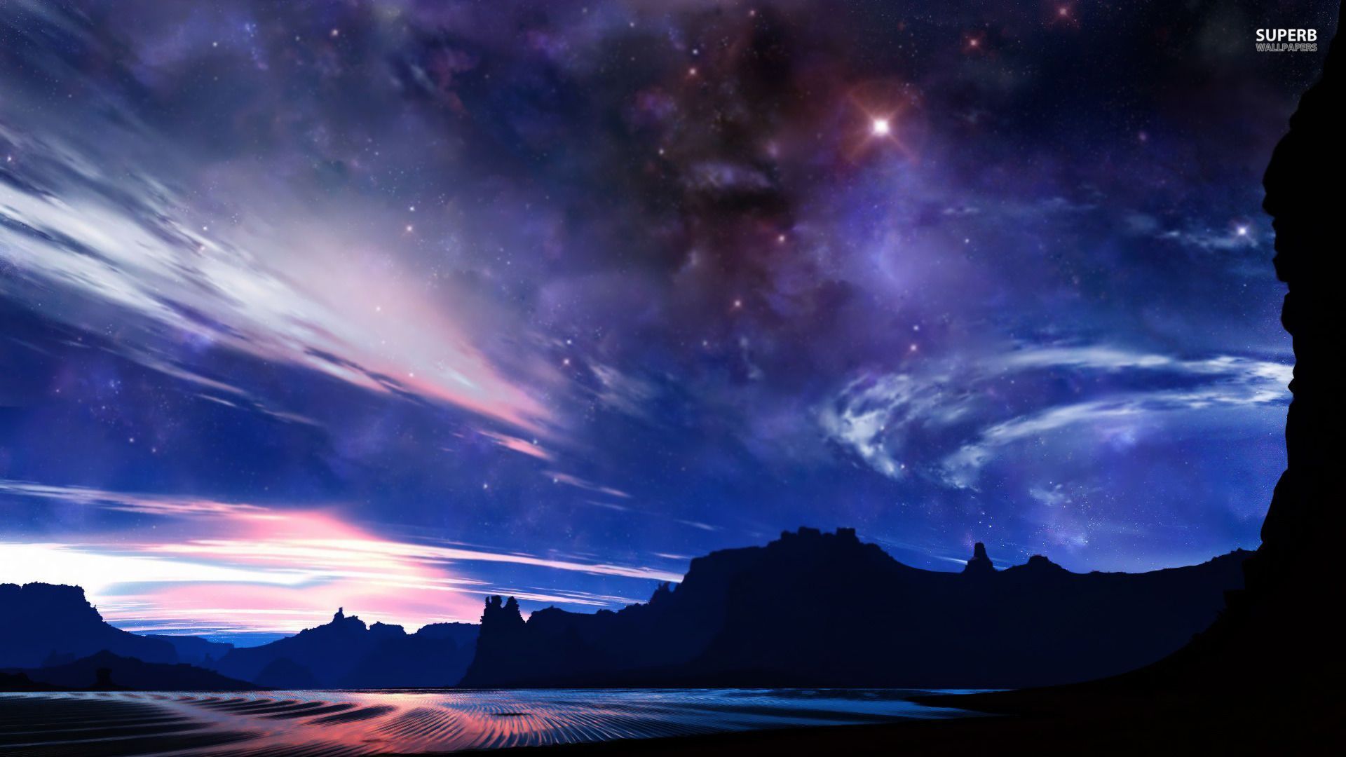 Fantastic night sky wallpaper - Digital Art wallpapers - #20288