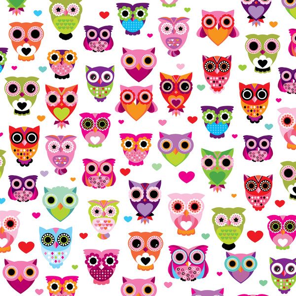 IMAGE cute owl wallpaper pattern