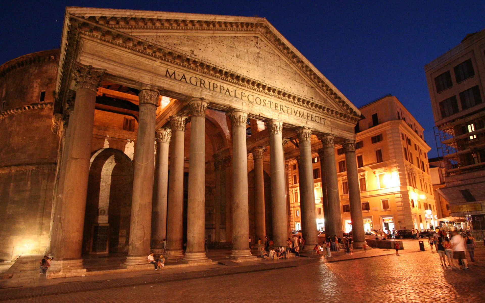 The splendid pantheon at night city tours wallpaper | city wallpaper