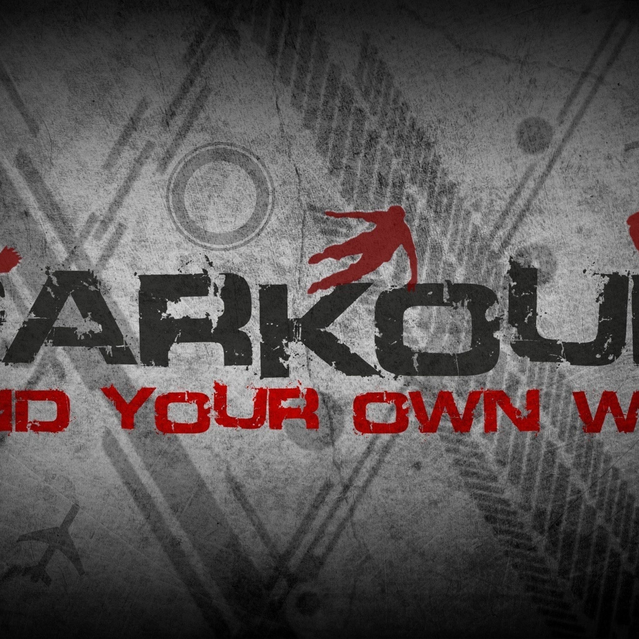 Download Wallpaper 2048x2048 Parkour, Inscriptions, Drawings, Gray ...