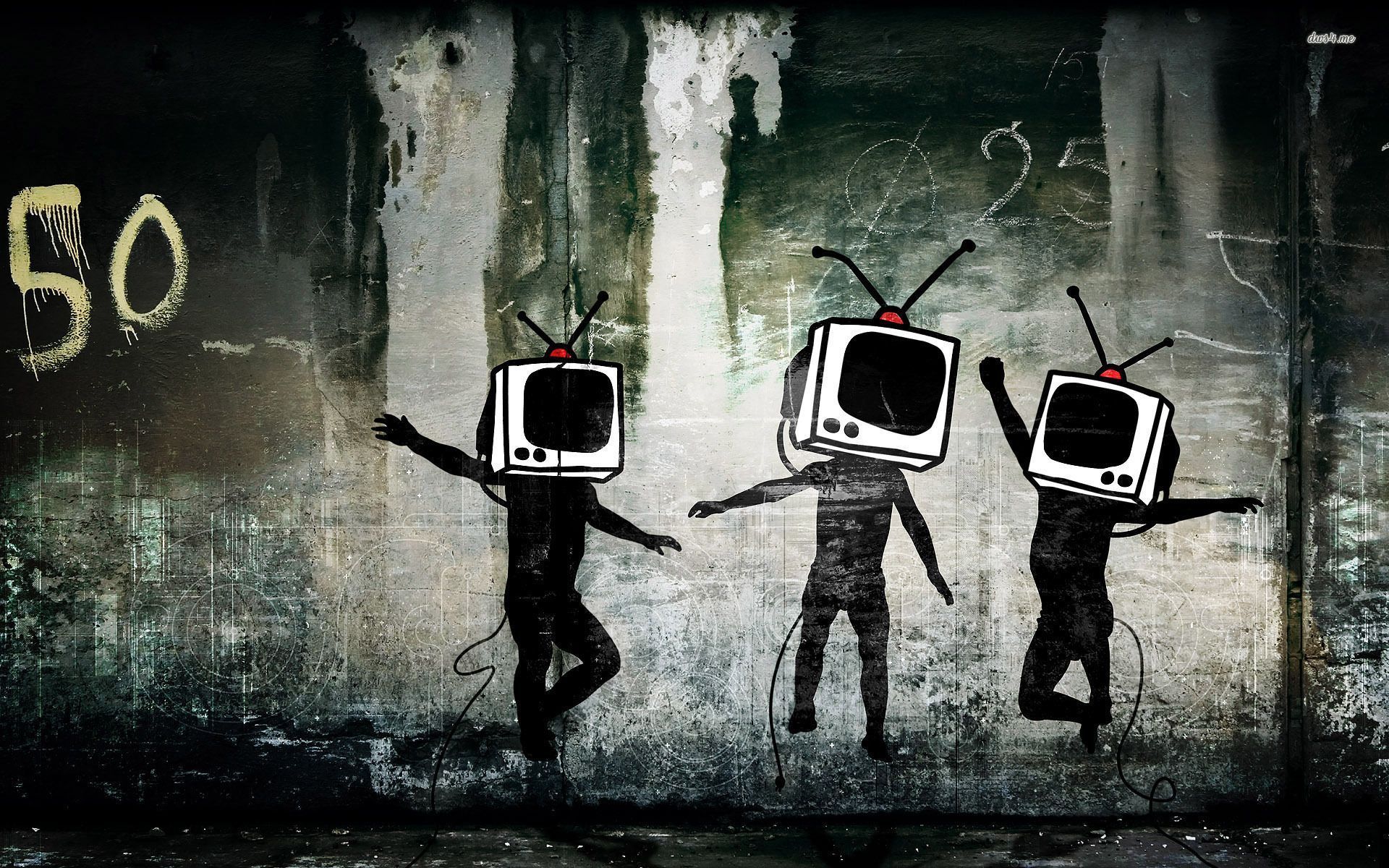 TV heads wallpaper - Digital Art wallpapers -