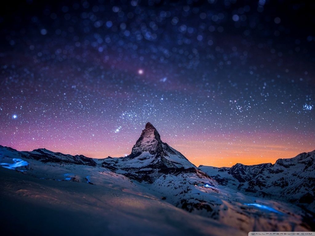 Mountain at Night HD desktop wallpaper High Definition