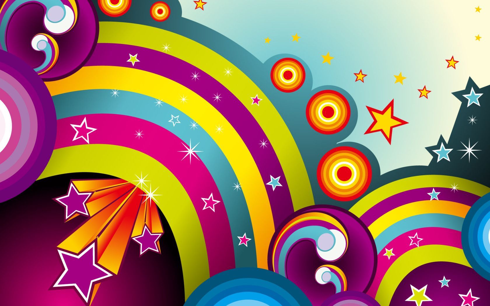Vector Rainbows Wallpapers HD Backgrounds