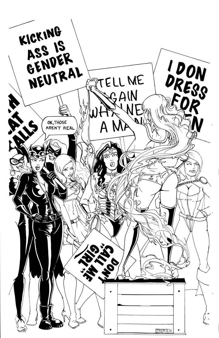 Feminist Starfire INKS by Theamat on DeviantArt