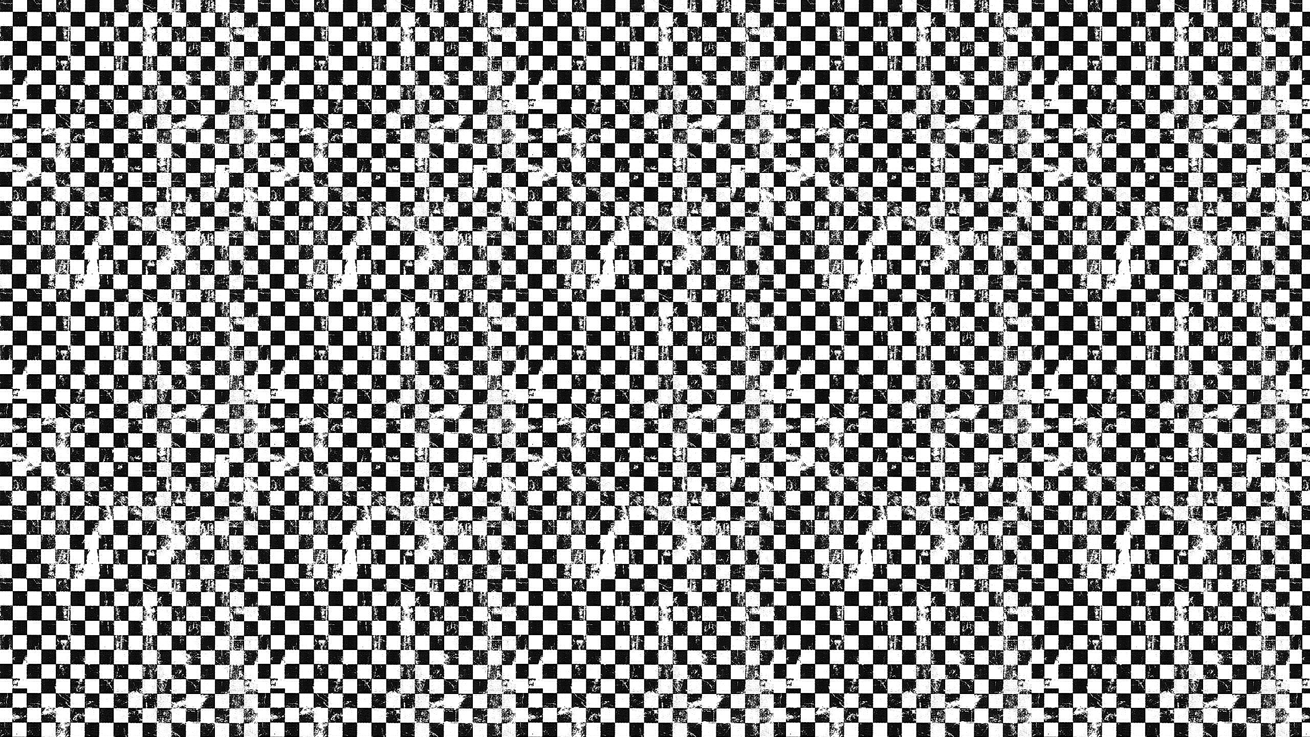 Grunge Black White Checkers Desktop Wallpaper
