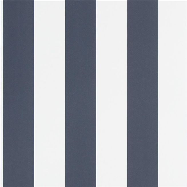 Spalding stripe - navy / white wallpaper Ralph Lauren