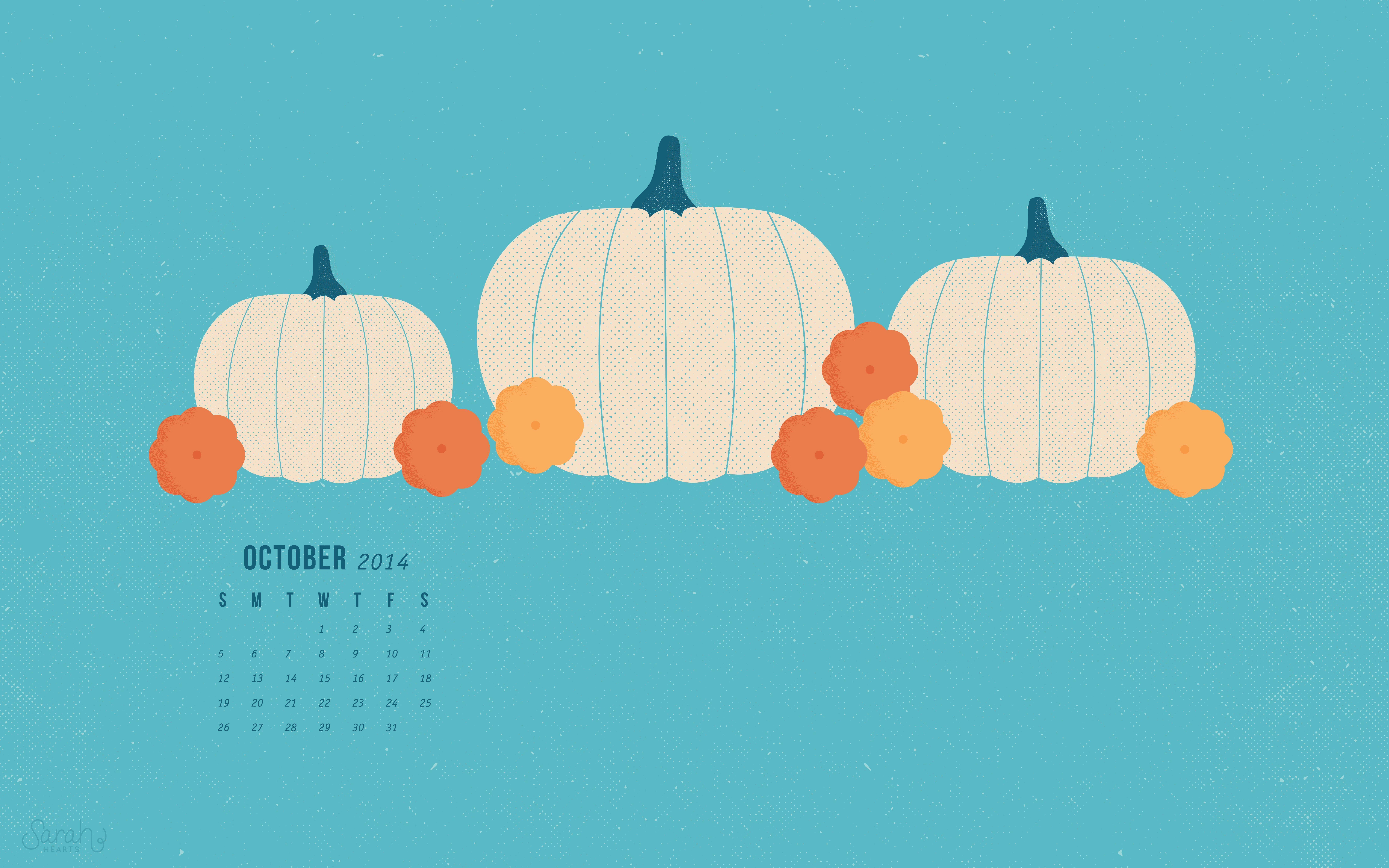 October 2014 Calendar Wallpapers - Sarah Hearts