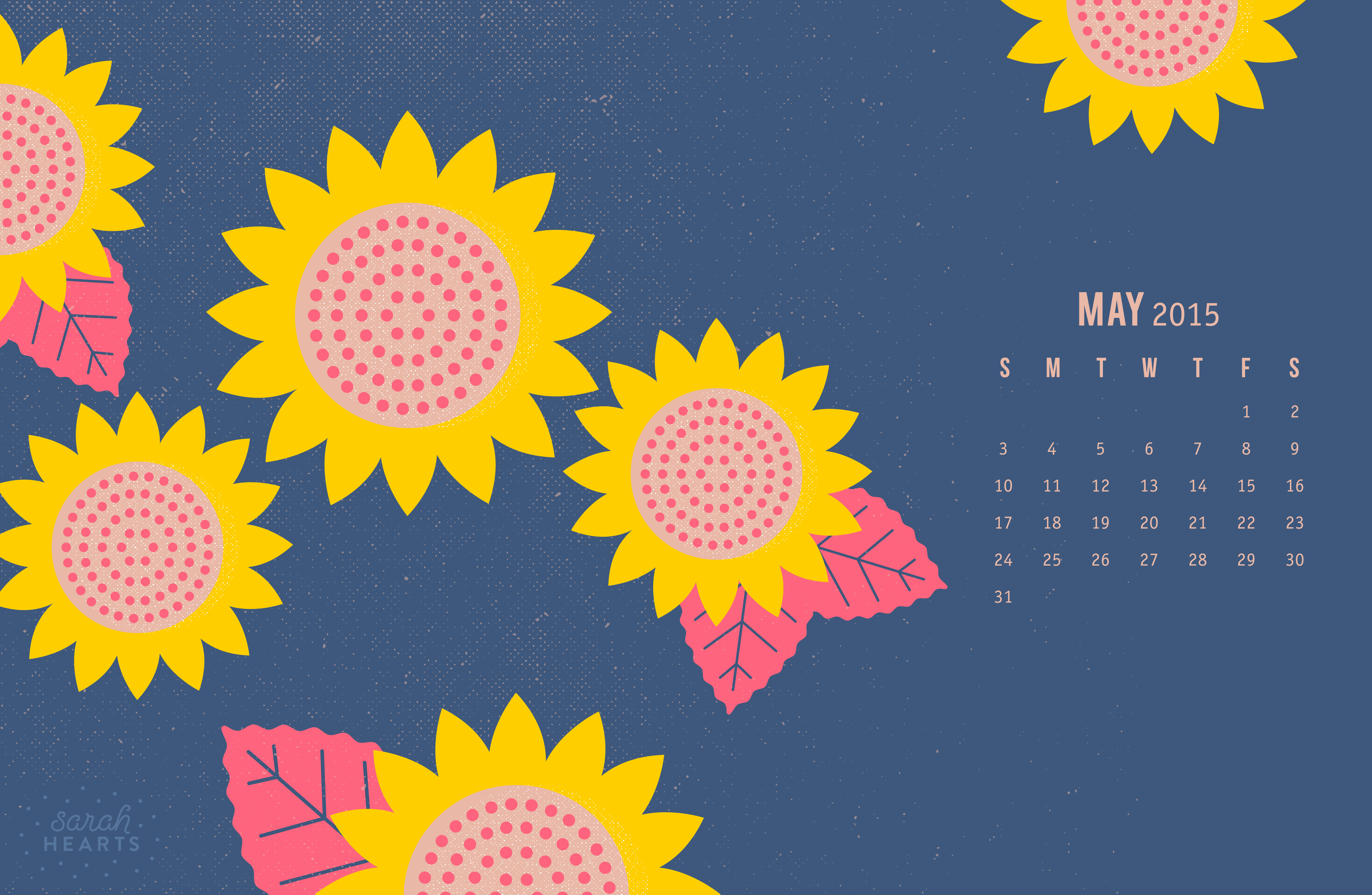 May 2015 Calendar Wallpaper - Sarah Hearts