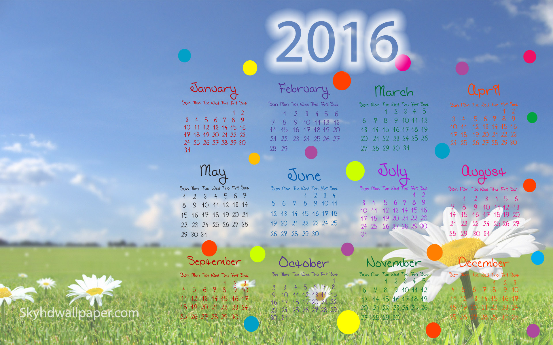 2016 Calendar HD Wallpapers | Sky HD Wallpaper