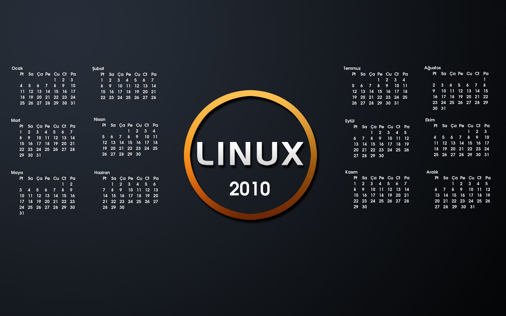 2010 Linux calendar wallpaper by biscuitist on DeviantArt
