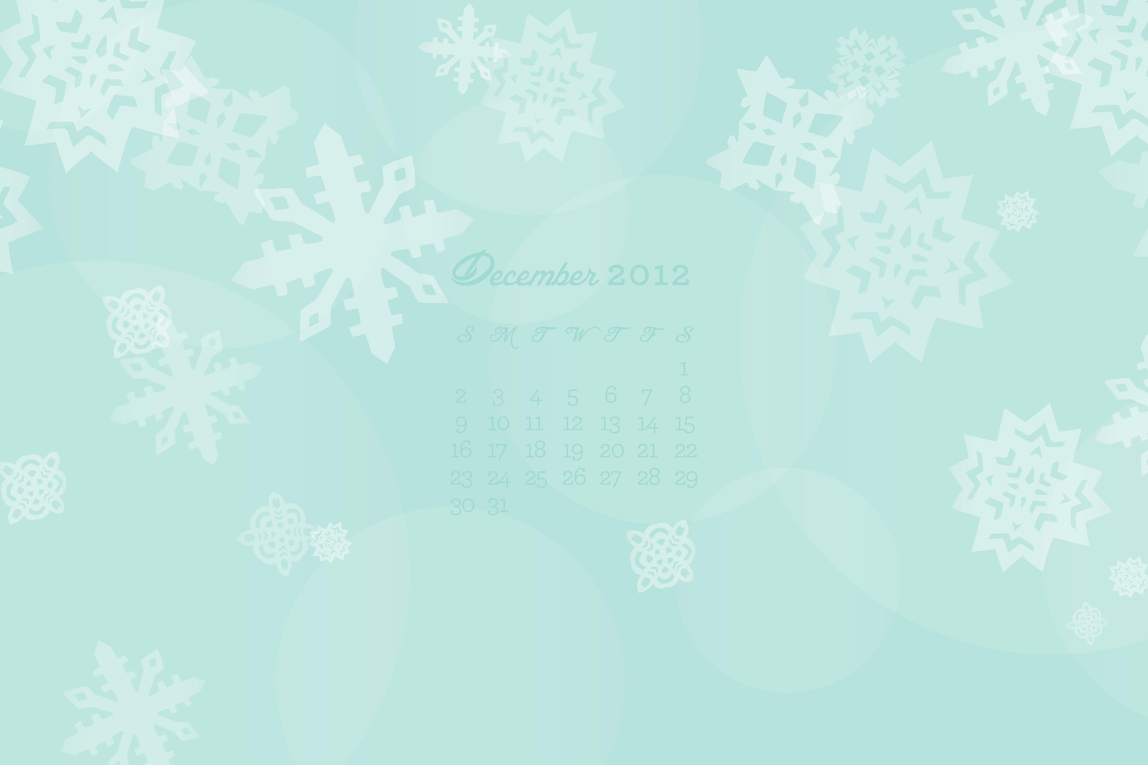 December 2012 Calendar Wallpaper - Sarah Hearts