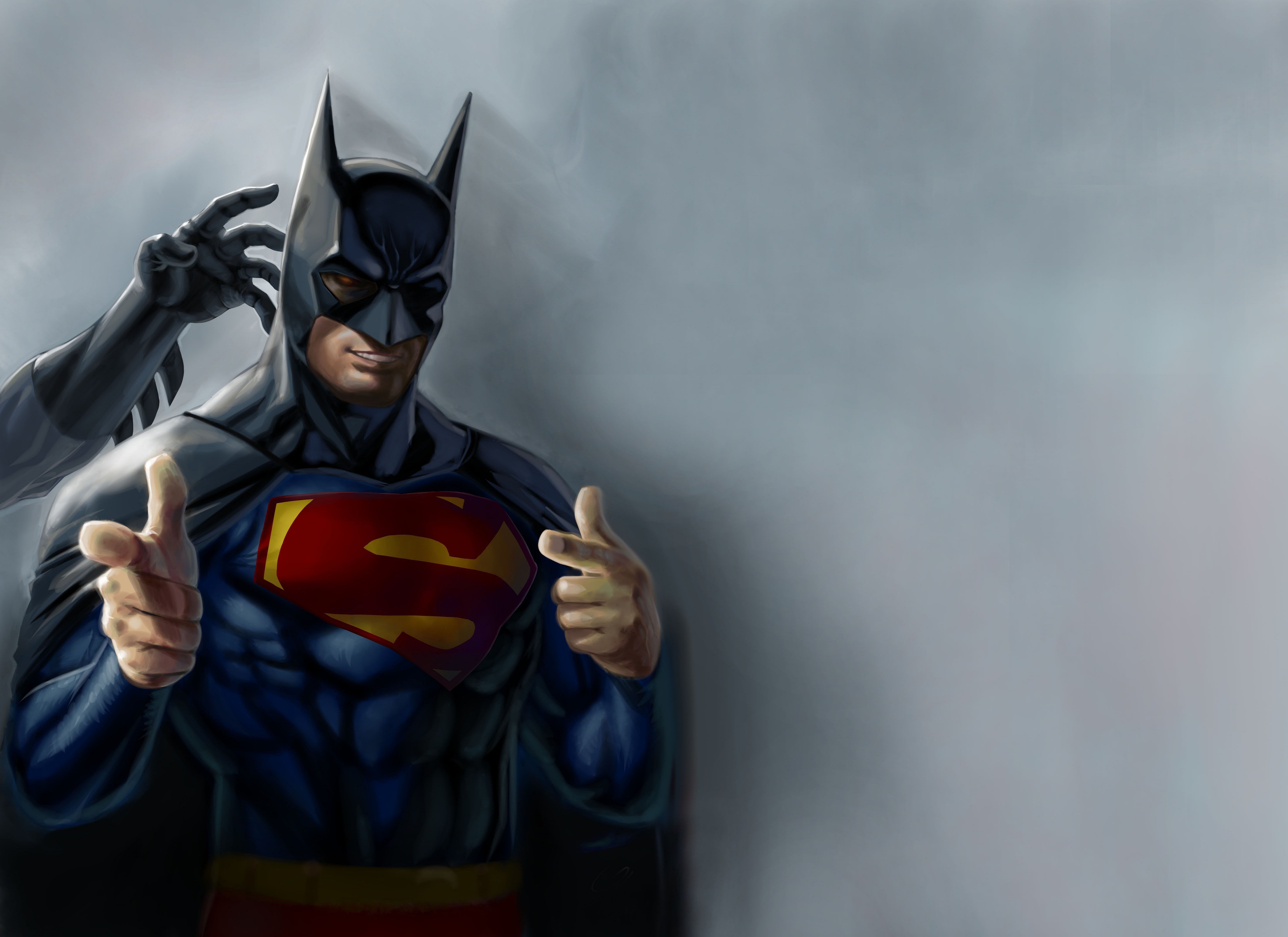 Batman, Superman, artwork, wallbase, super hero Backgrounds