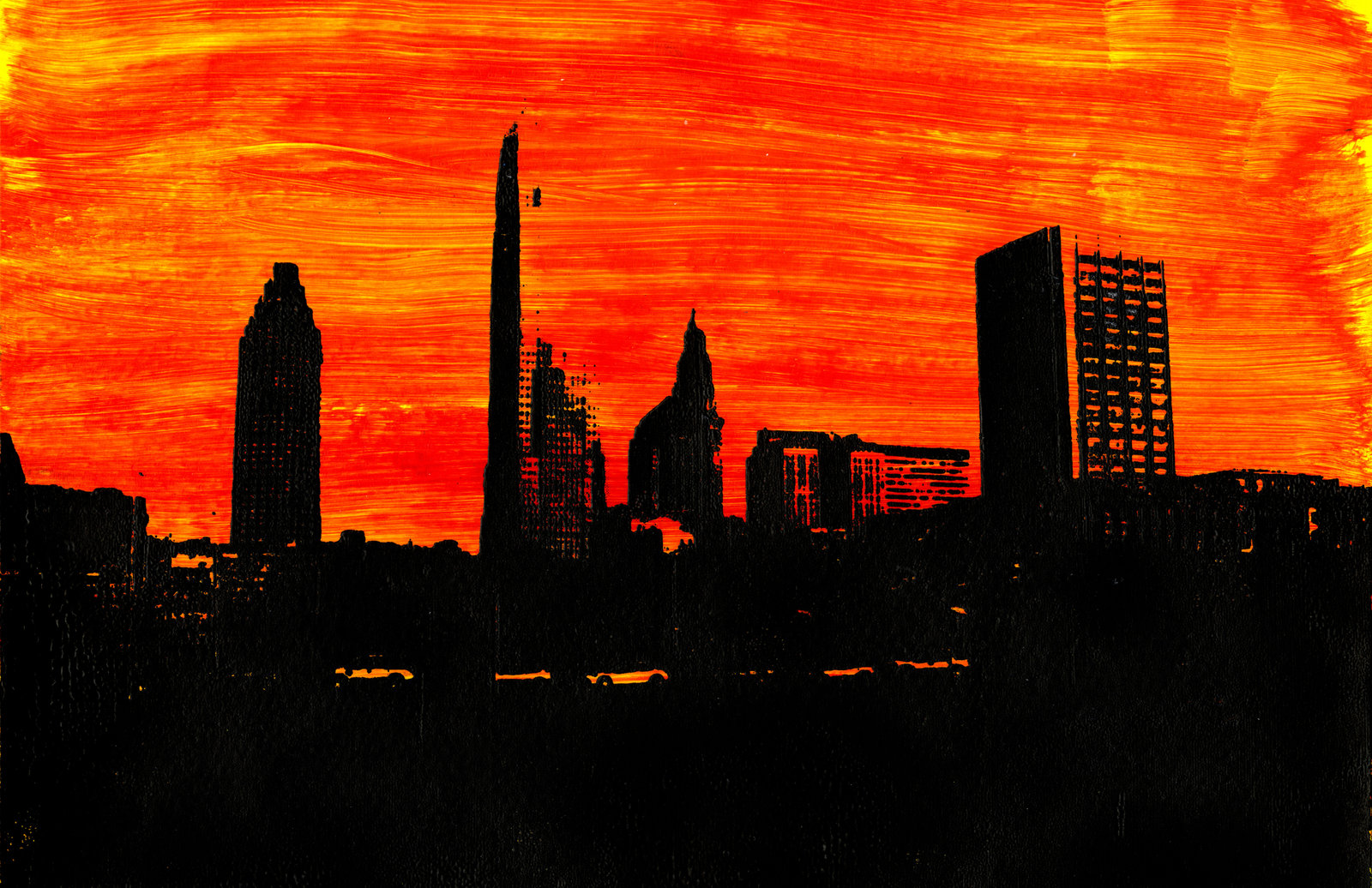 Cleveland Skyline Print by JustMarDesign on DeviantArt
