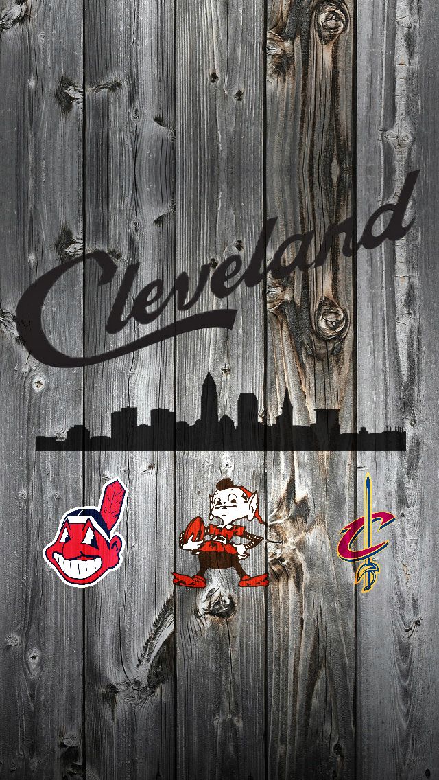 Cleveland Script and Skyline iPhone background Cleveland Indians