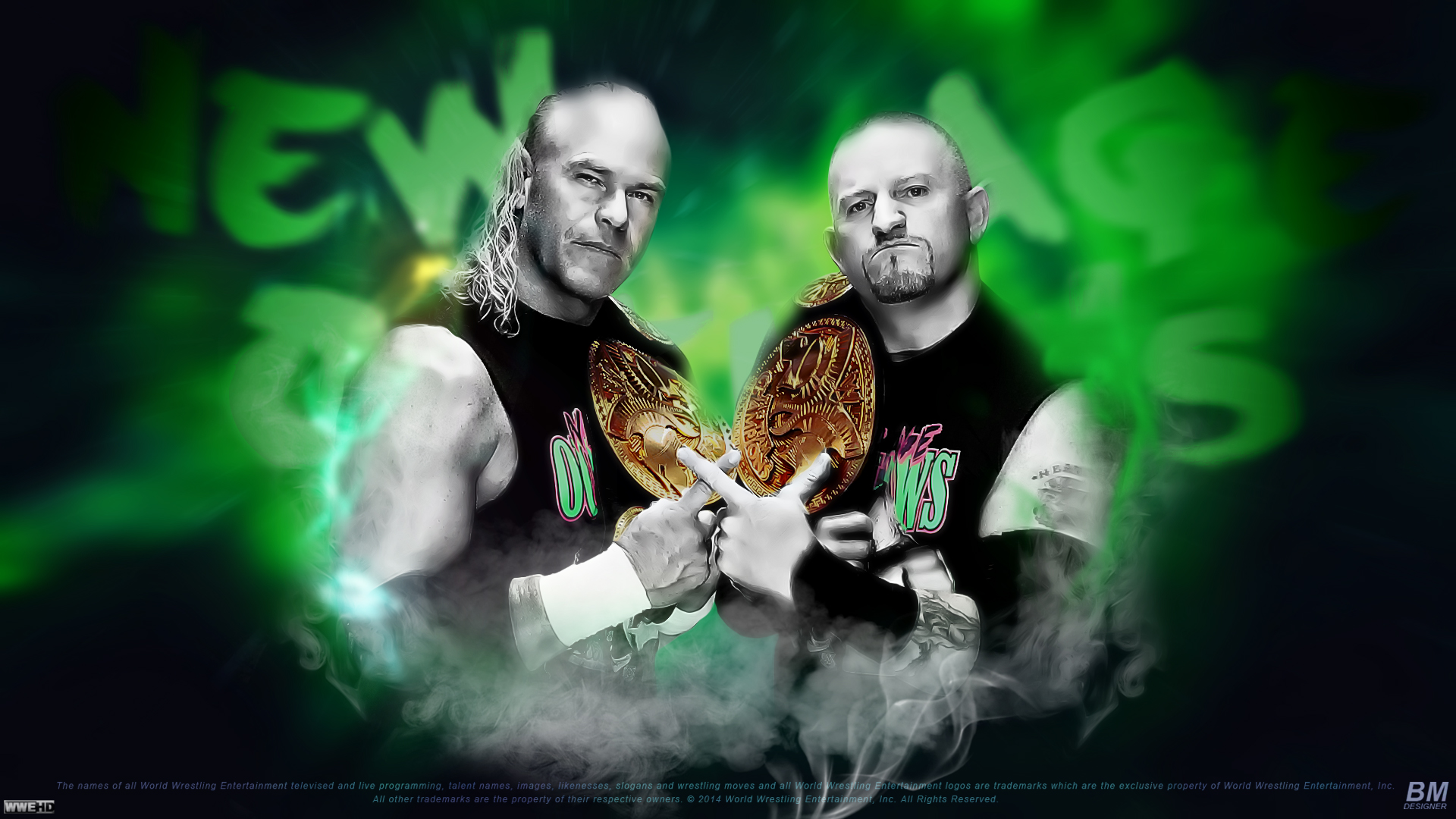 New Age Outlaws WWE HD Wallpaper made BM by BM Designer