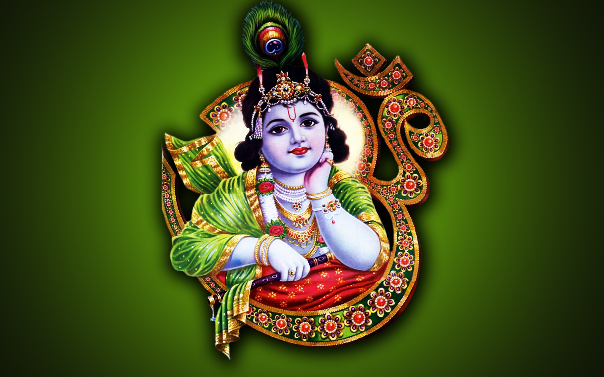 Lord Krishna Om symbol wallpaper Beautiful hd wallpaper