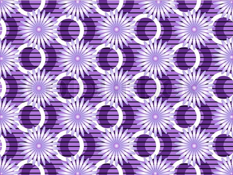 Purple background with light lavender flowers and bright decor