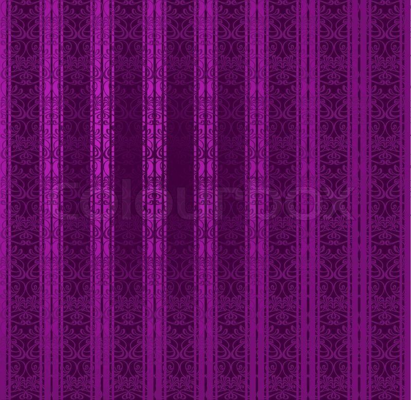 Purple Stripe Seamless Wallpaper. Vector Illustration. Vector