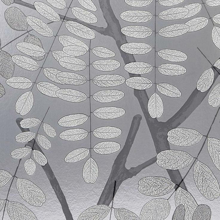 Tree Tops Silver - Artisanal Wallpaper from The Wallpaper