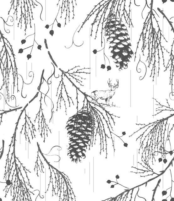 Sequoia Wellington Grey - Eclectic - Wallpaper - san francisco