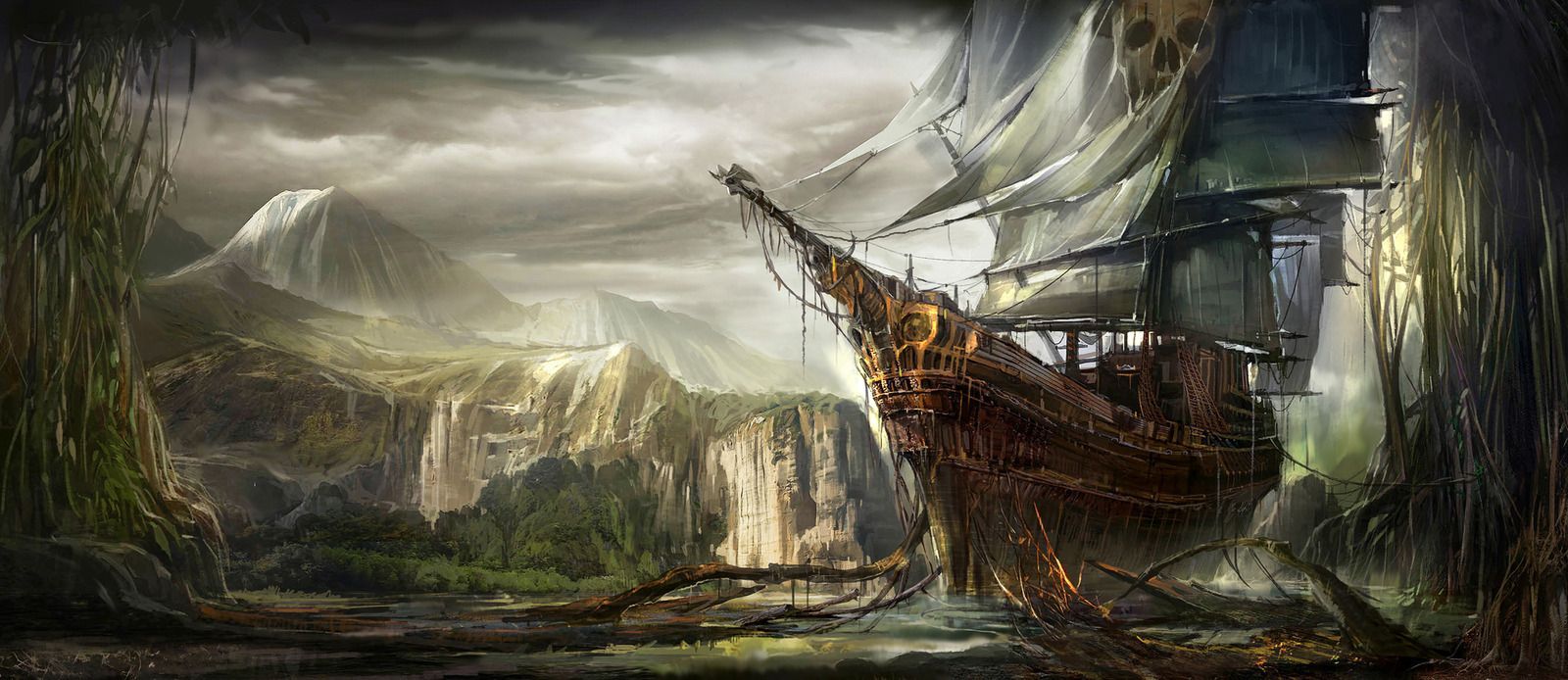 Reference 805 1920x1080 Pirates, Pirate Tavern, Boats, Rendering ...