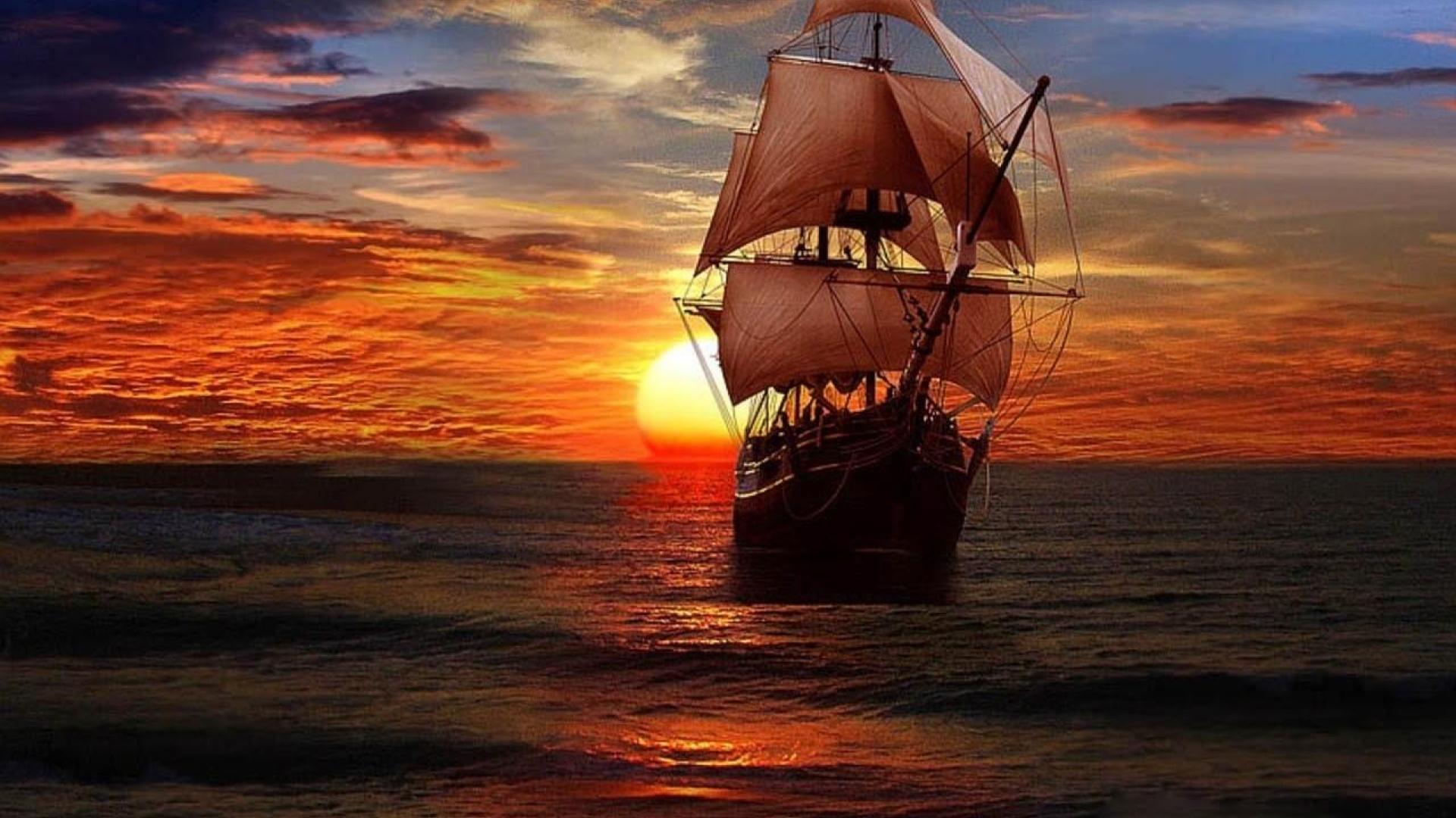 pirates ship on the ocean 1240935 wallpaper - (#87987) - HQ ...