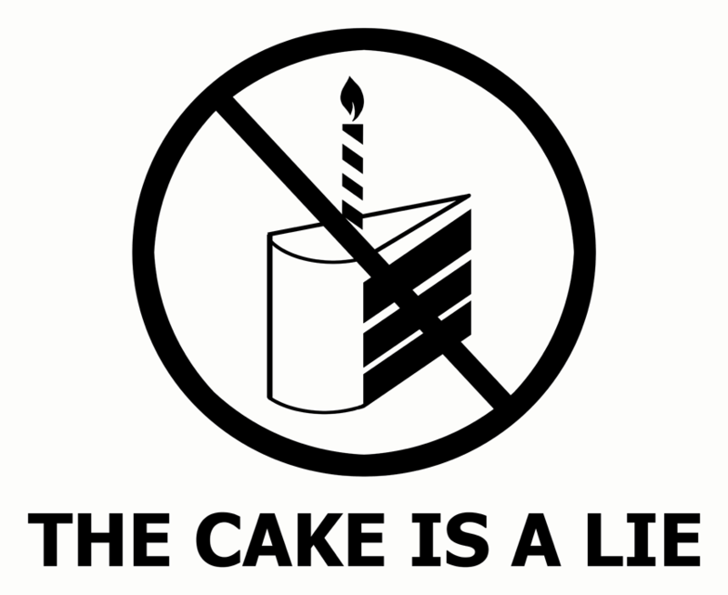 The Cake is a Lie by amy-su88 on DeviantArt