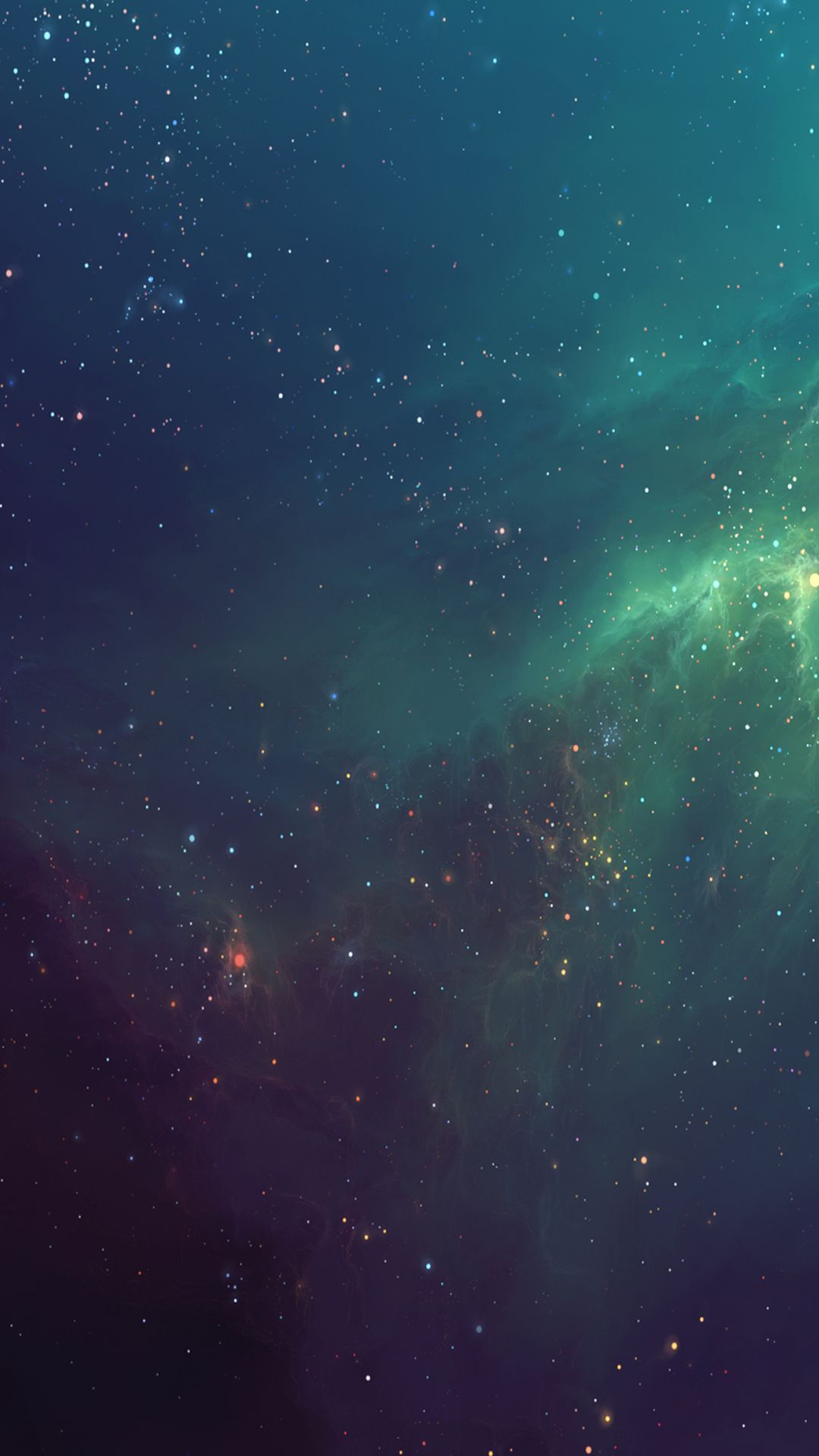 Fantasy Shiny Starry Green Nebula Starry Space Skyscape iPhone 6 ...