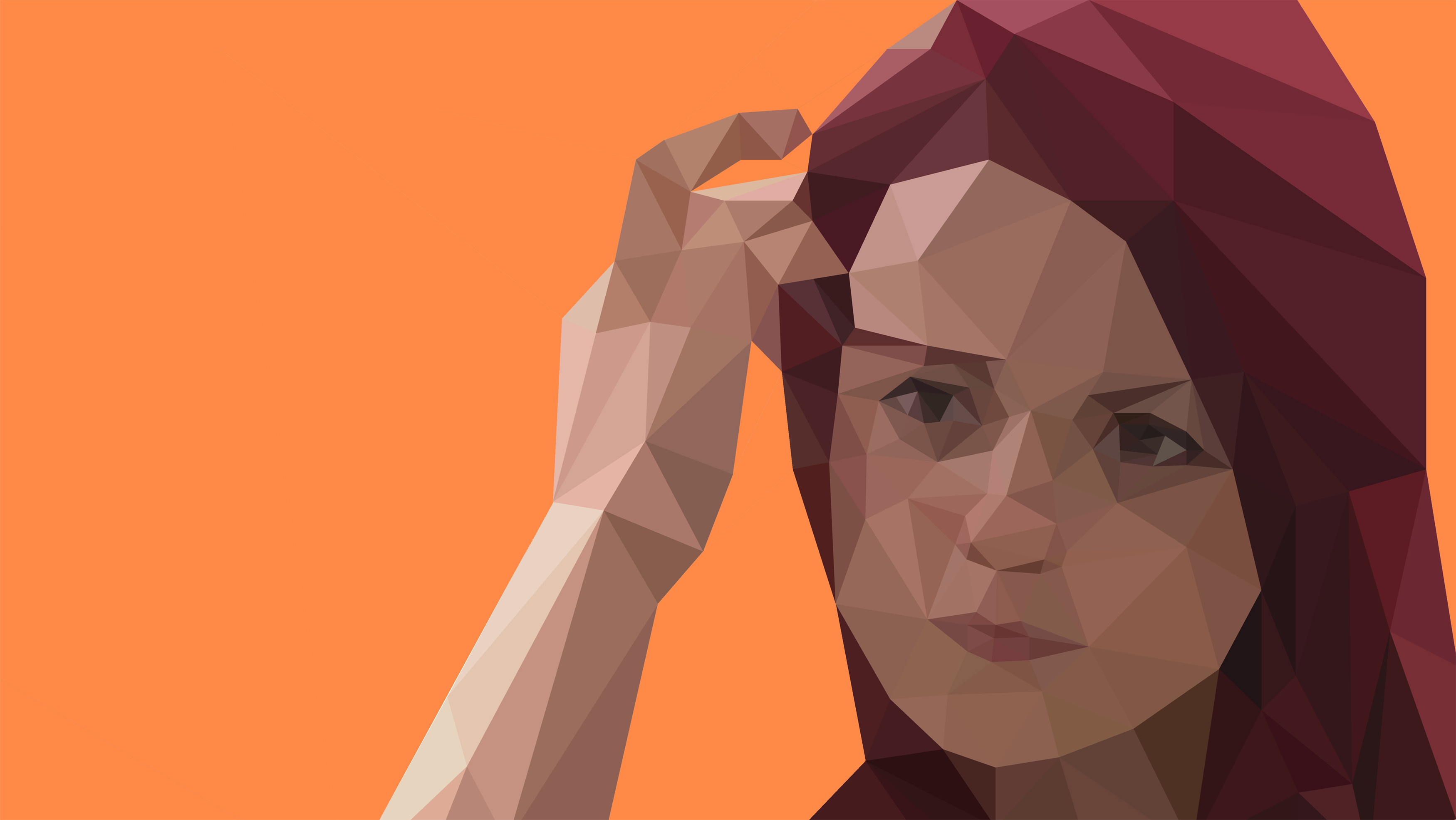 Made a low-poly 2D wallpaper of Emily Fitch (took 4 hours) : skinsTV