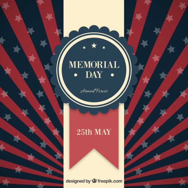 Memorial day background Vector Free Download