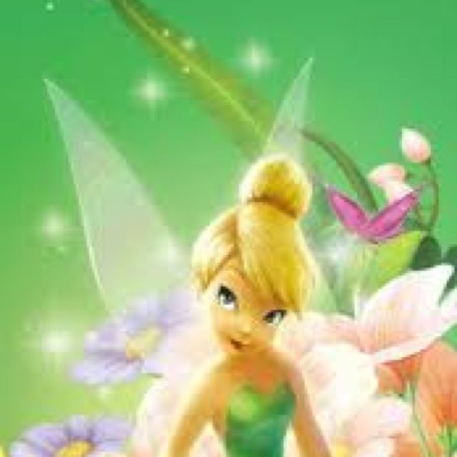 Tinkerbell with green background Tinkerbell Pinterest Green