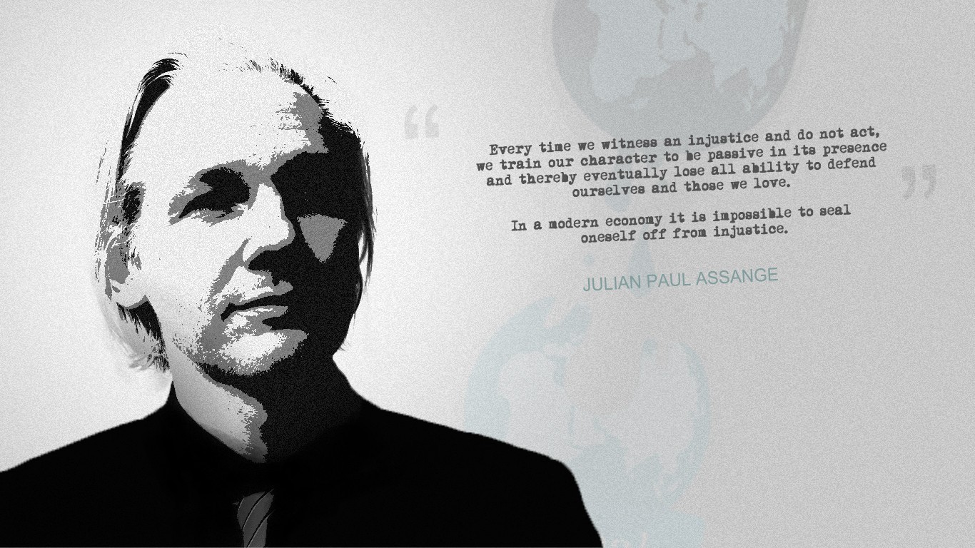 Inspirational Quote by Julian Paul Assange, Web - internetler