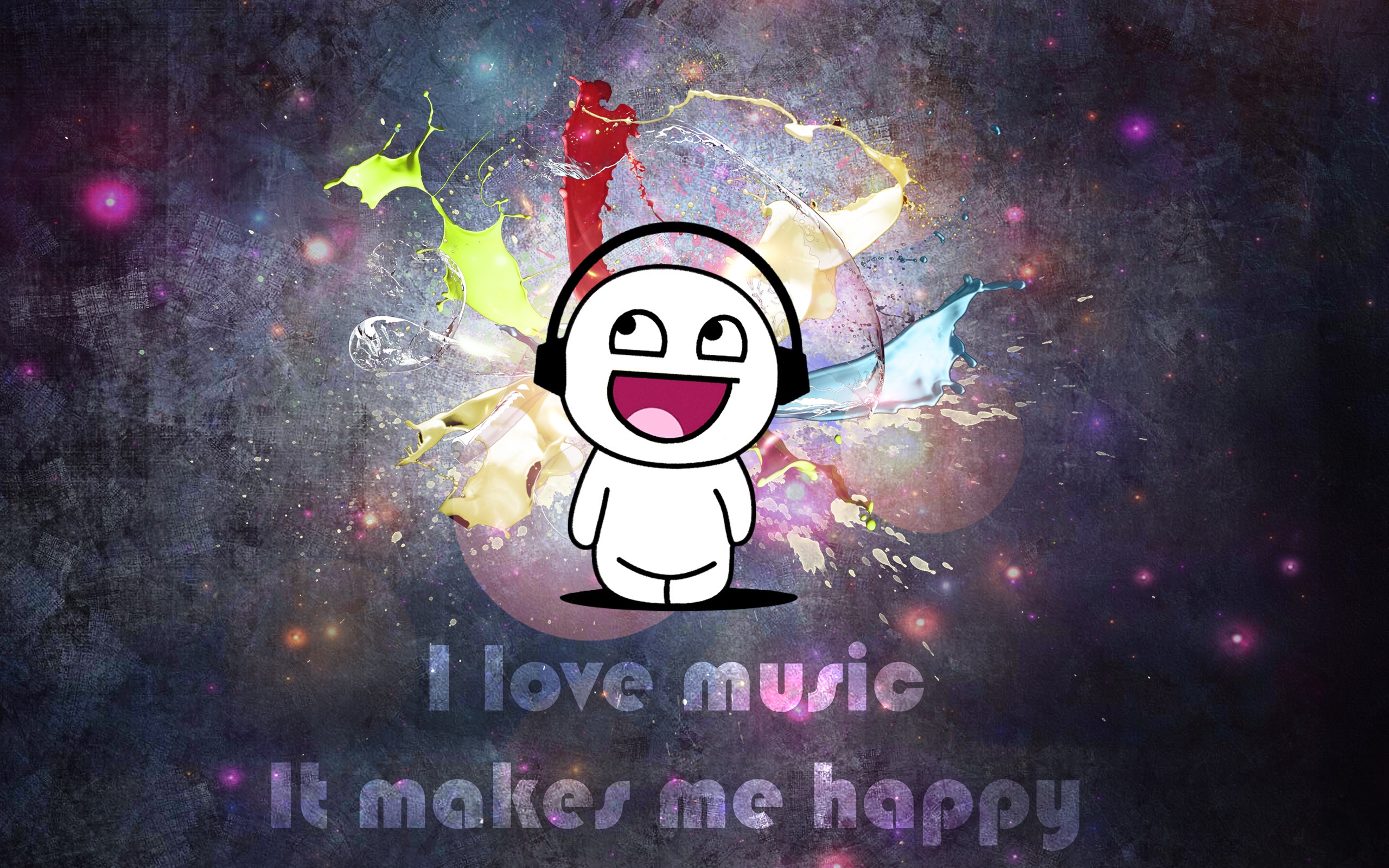 I love music, It makes me happy wallpaper,Love HD wallpaper,Music ...