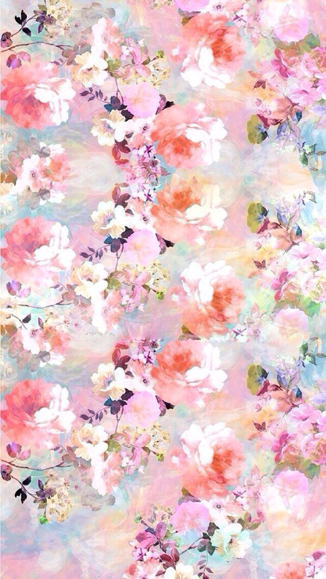 Pink vintage floral iphone background lock screen phone wallpaper