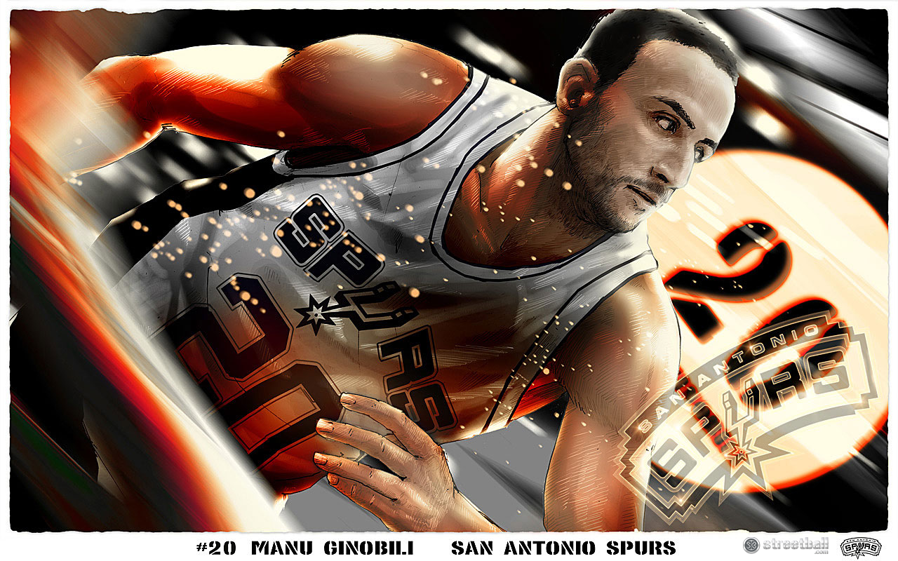 Manu Ginobili Tribute Basketball Wallpaper 2012 - Streetball