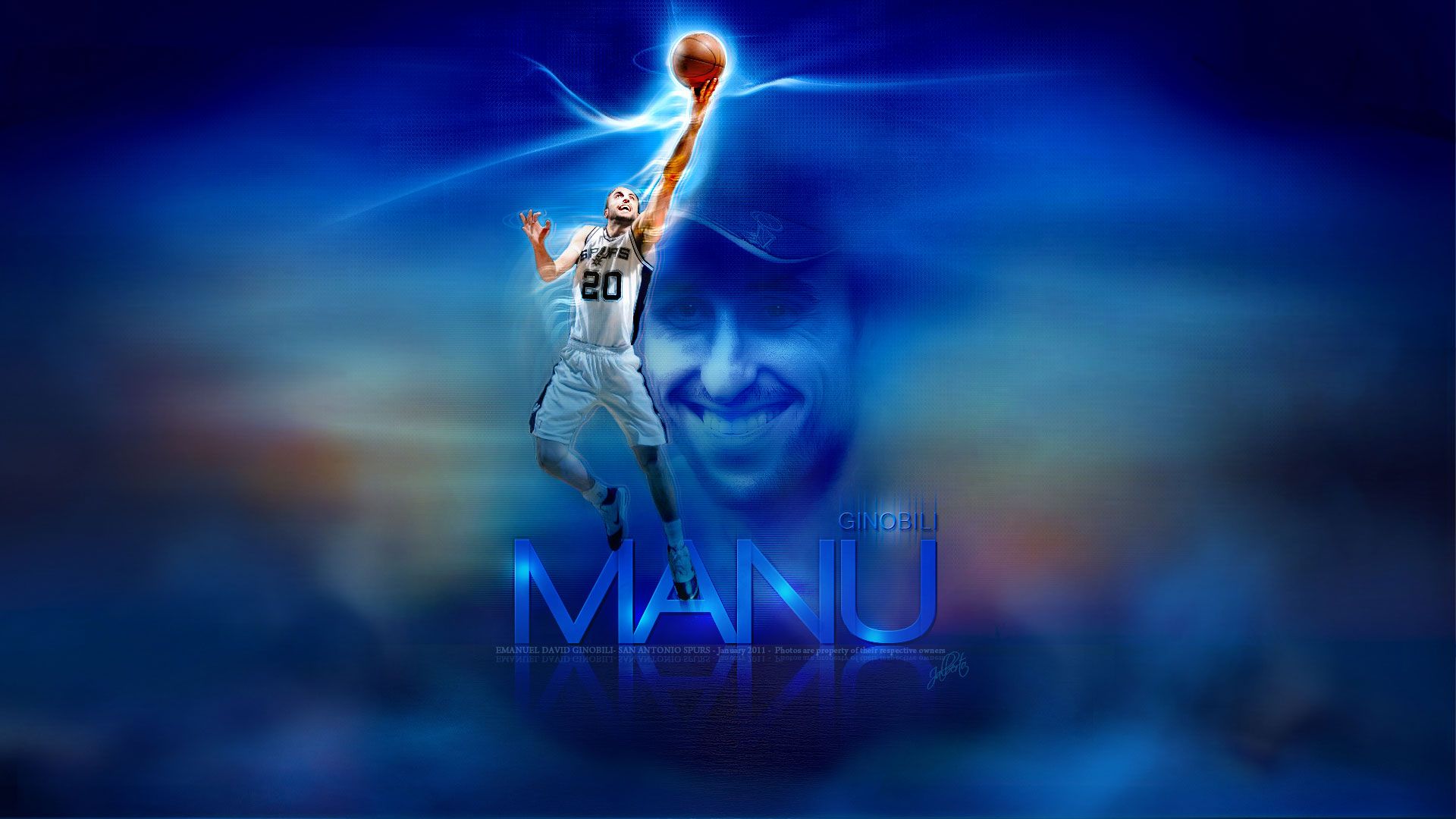 Manu Ginobili Spurs Layup Widescreen Wallpaper | Basketball ...