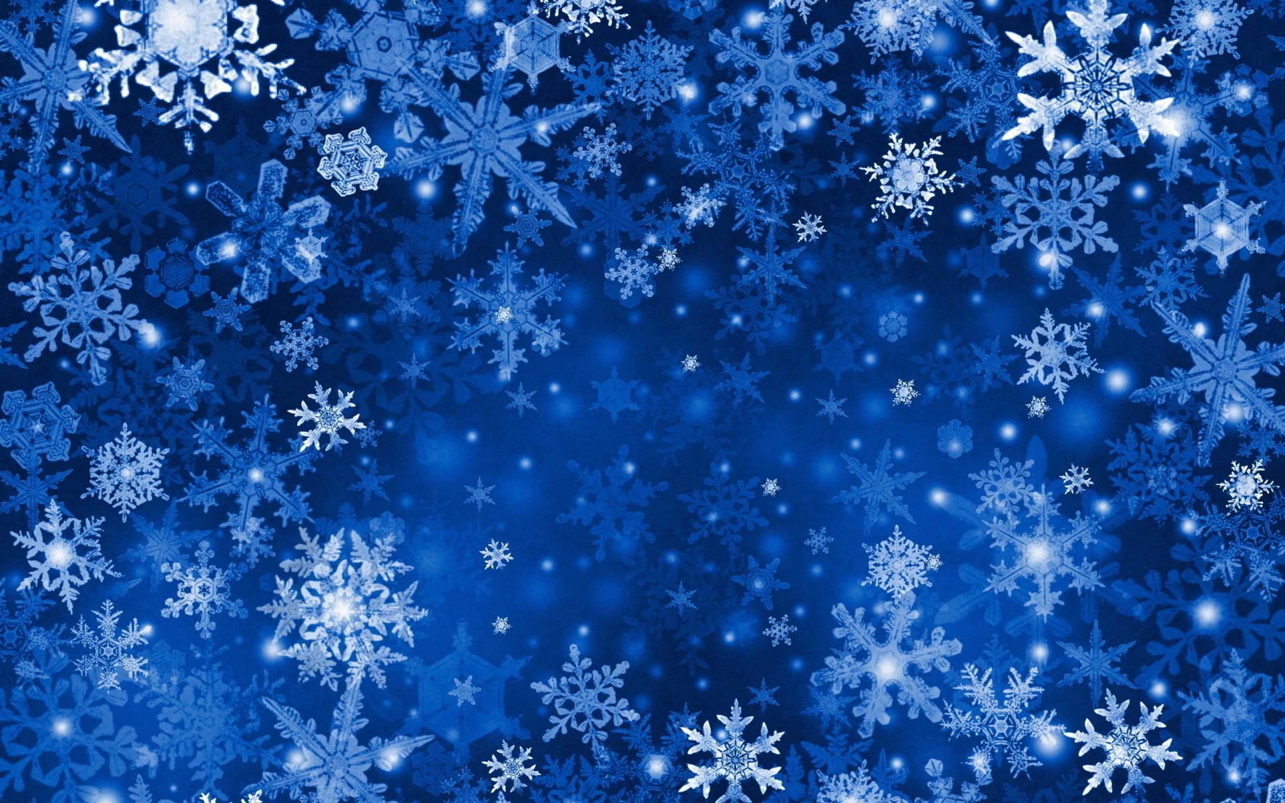 Download Wallpaper 2560x1600 Snowflakes, Background, Bright