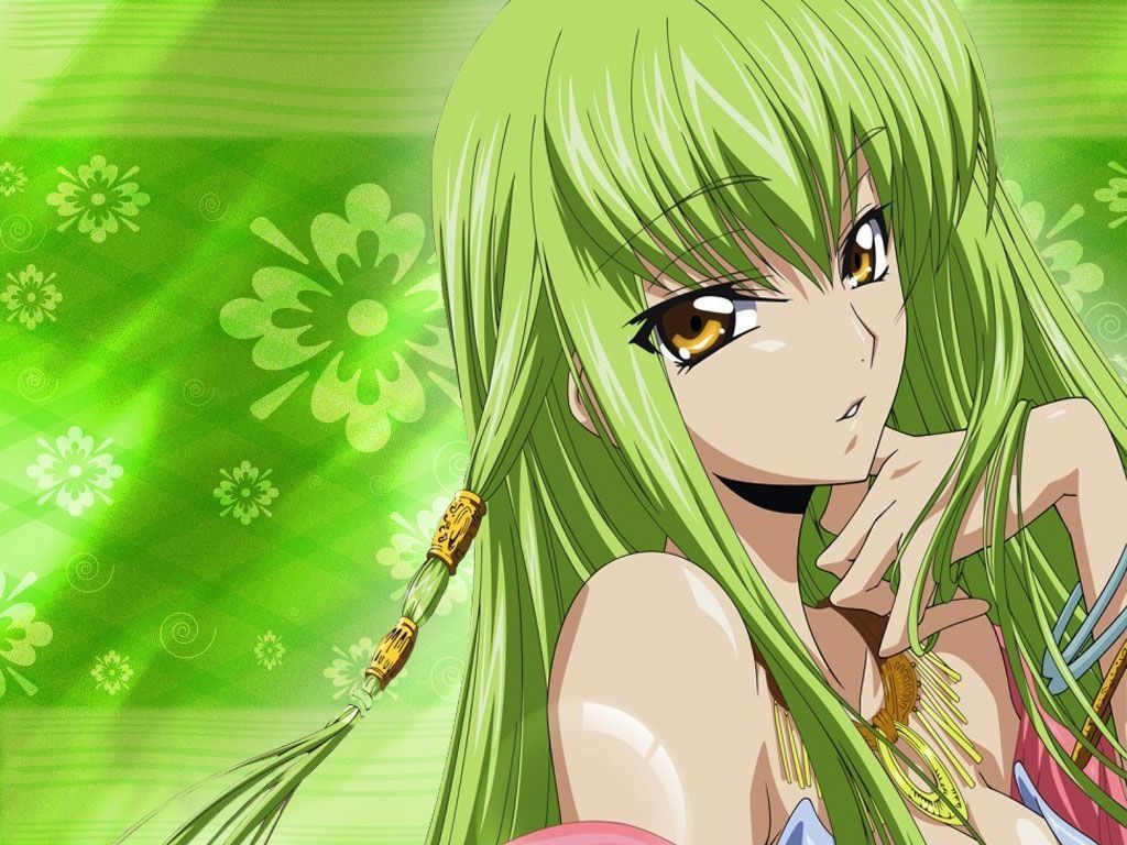 CC, pretty, green, girl, anime, HD wallpaper