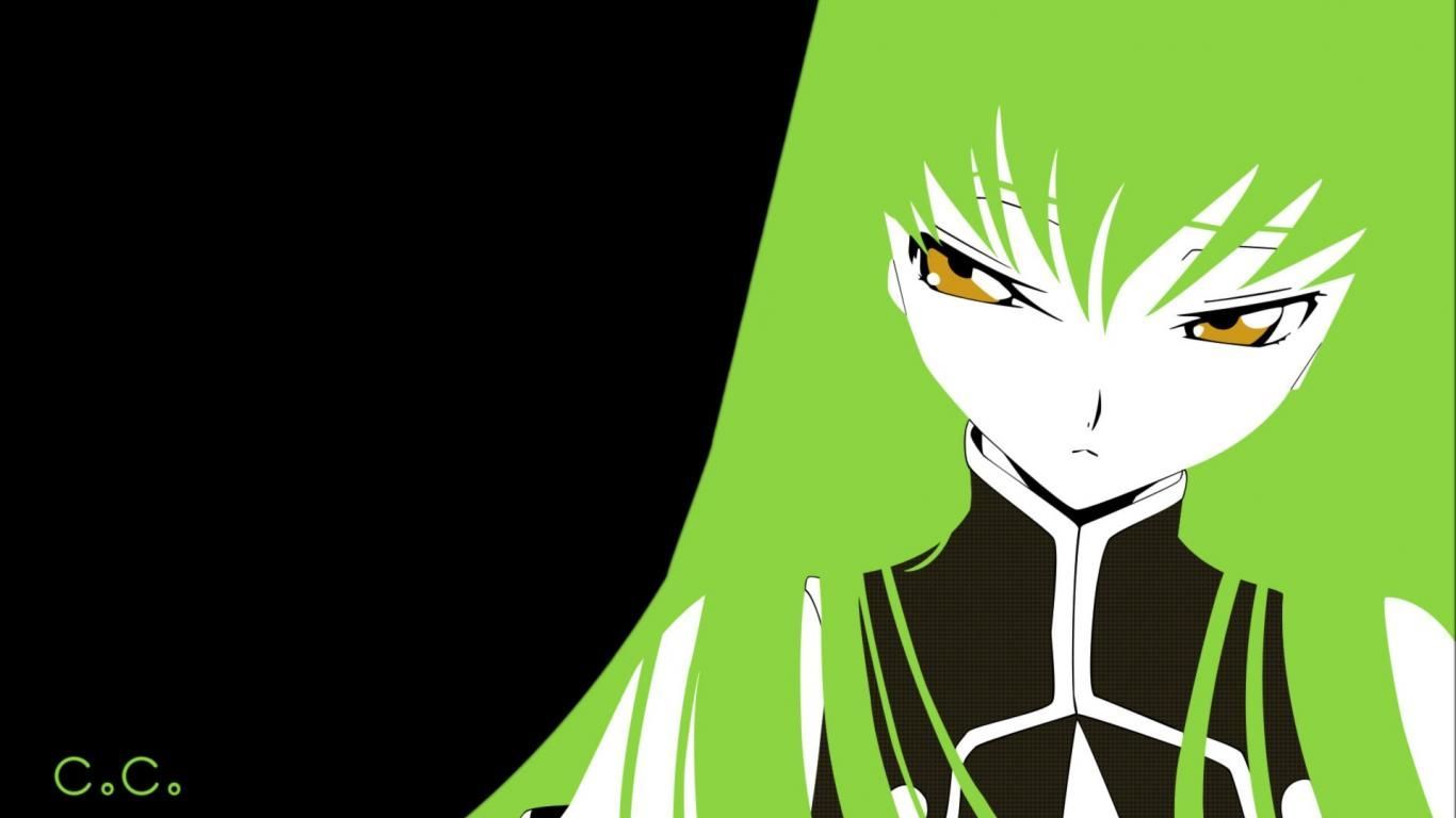 CC, pretty, green, girl, anime, HD wallpaper