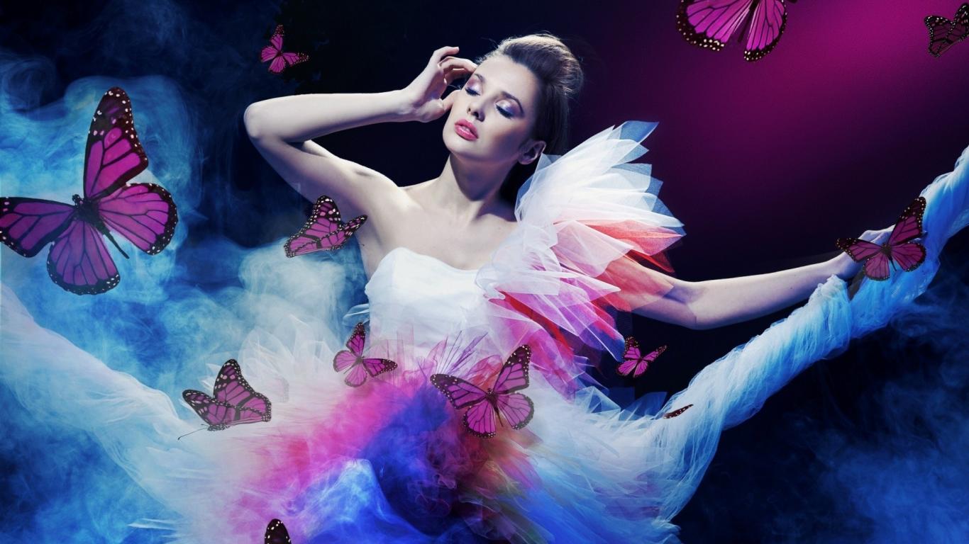 Wallpapers Clothes Girl Fashion Clothing Fantasy Charm Butterfly ...