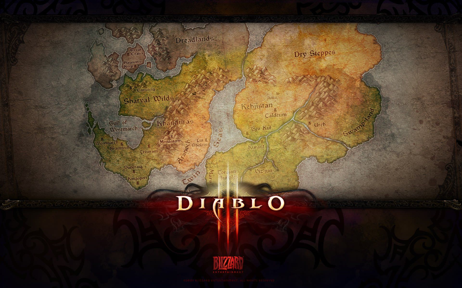 Diablo maps Blizzard Entertainment Diablo III Sanctuary wallpaper ...