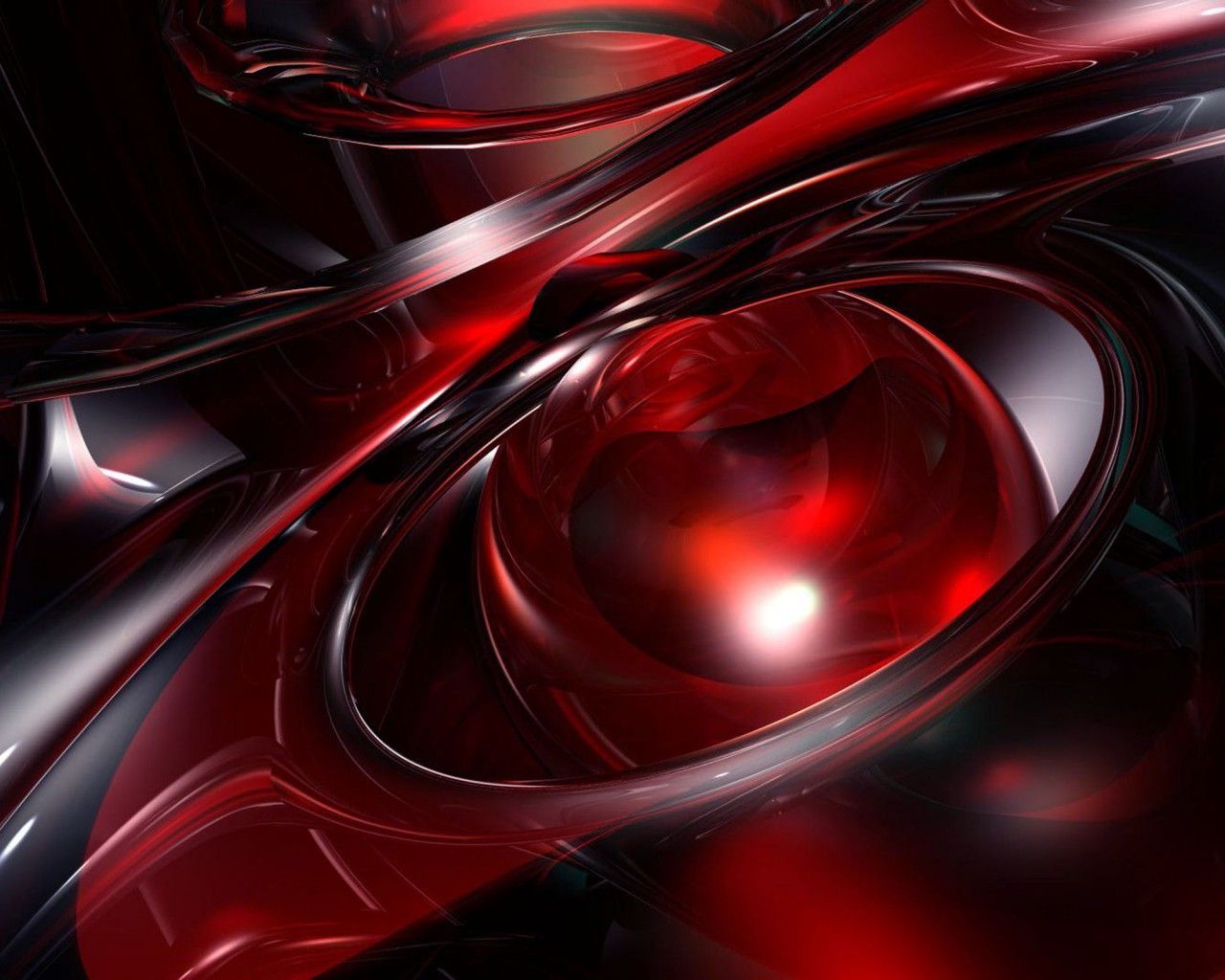 Red sphere & Curves wallpaper | Wallpapers Design