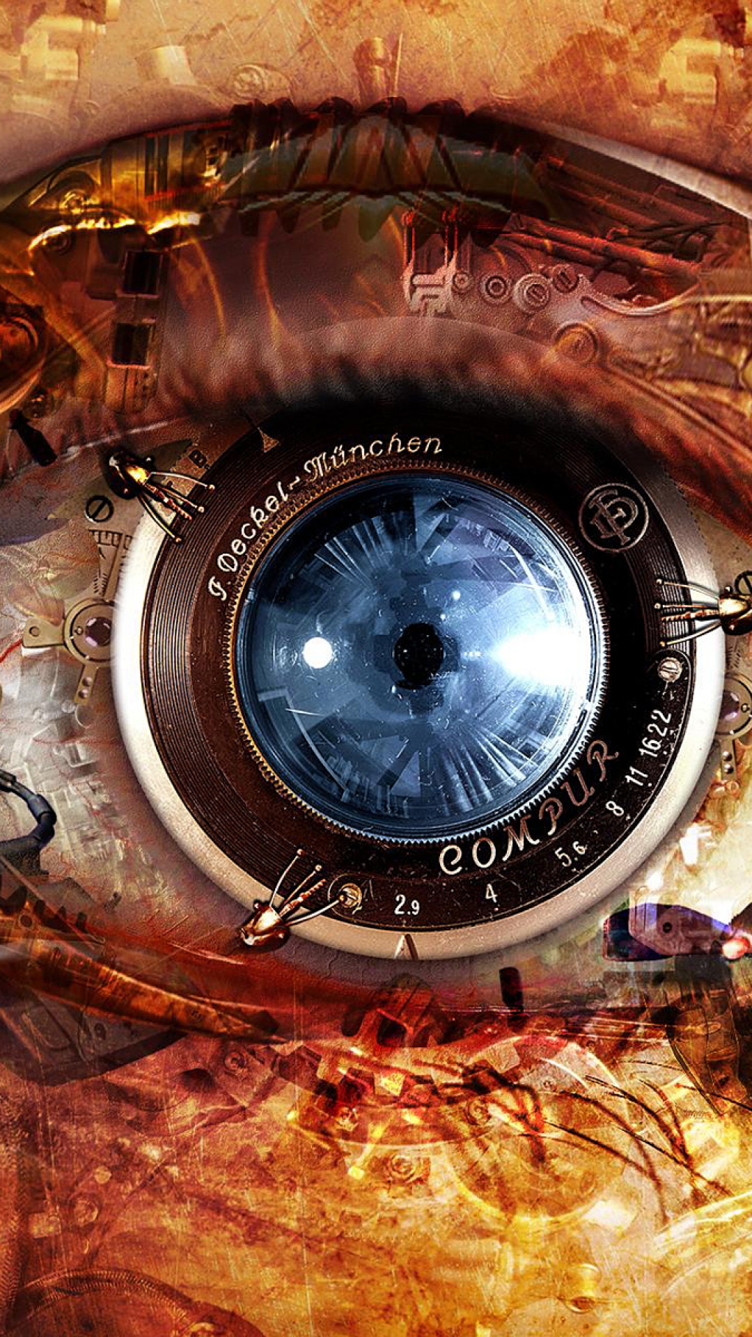 Mechanical Eye Steampunk Android Wallpaper free download
