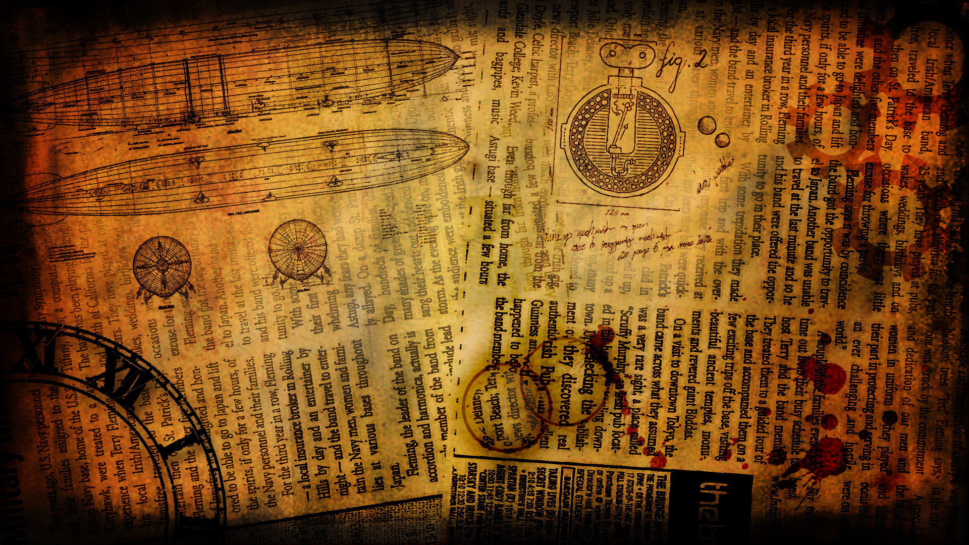 Drawings for newspapers steampunk wallpapers and images