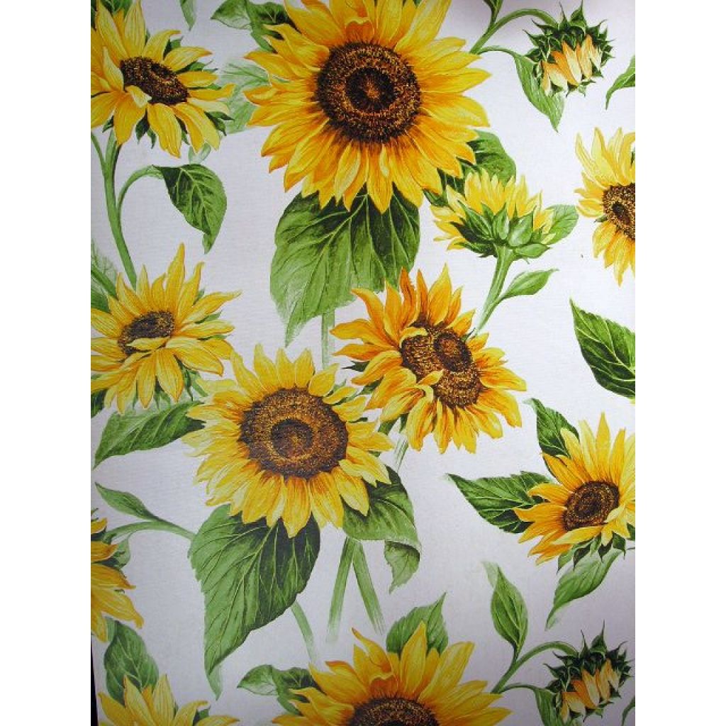 Vintage sunflower wallpaper