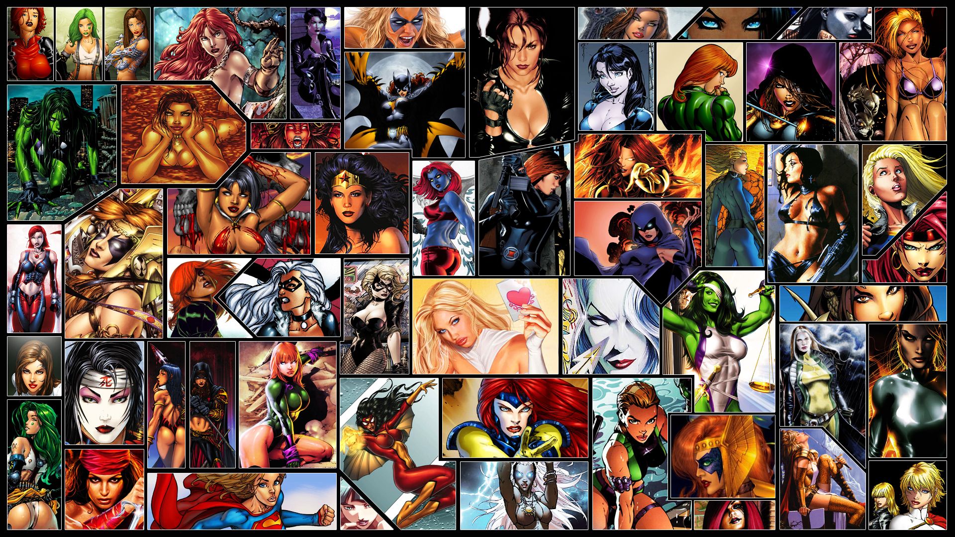 DeviantArt More Like Women of Comics Wallpaper by Helixwolf