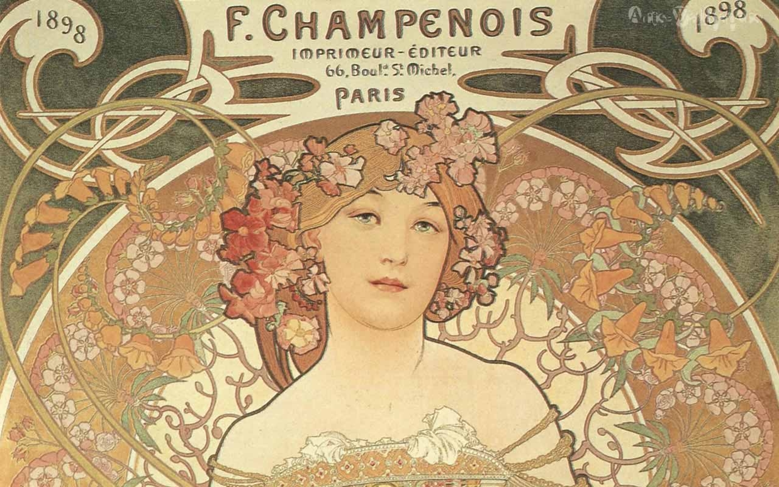 Art Nouveau Desktop Wallpapers | Wallpapers, Backgrounds, Images ...