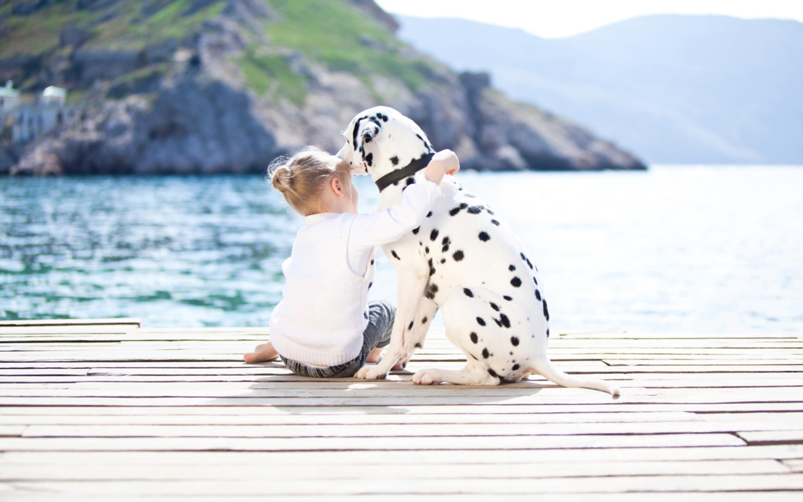 Cute Wallpaper Of A Girl And Dalmatian Dog | HDwallpaperUP