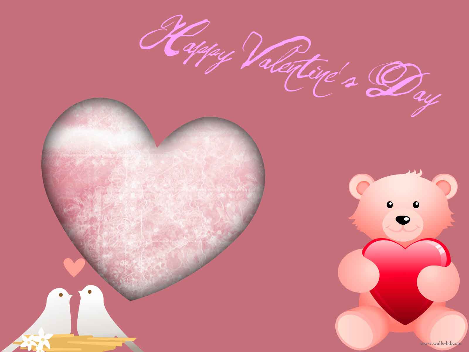 Wallpapers Teddy Bear Free Happy Valentine S Day 1600x1200 ...