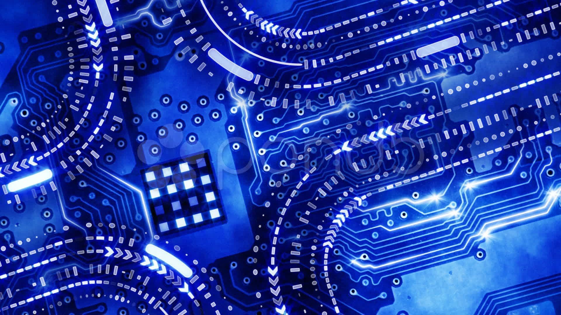 Blue Technology Circuit Board Background Loop. Stock Footage - YouTube